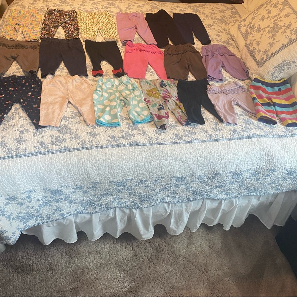 Baby Girl 19-Piece Pant Legging Bundle Size 6 Months